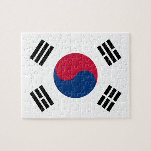 Puzzle mit der Flagge Südkoreas (Horizontal)
