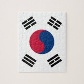 Puzzle mit der Flagge Südkoreas (Vertikal)