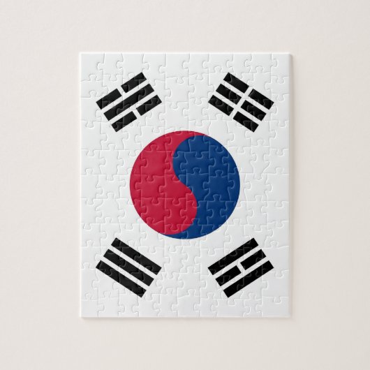 Puzzle mit der Flagge Südkoreas (Vertikal)