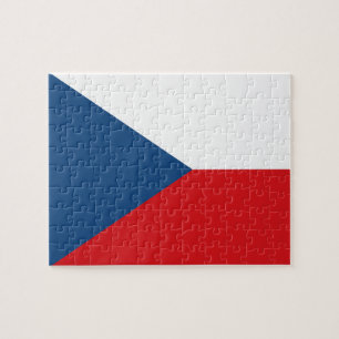 Puzzle mit der Flagge Tschechiens