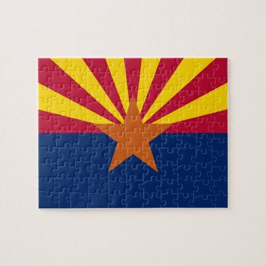 Puzzle mit der Flagge von Arizona Staat (Horizontal)