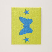 Puzzle mit der Flagge von Bady Bassit, Brasilien (Vertikal)
