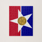 Puzzle mit der Flagge von Dallas Stadt (Vertikal)