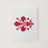 Puzzle mit der Flagge von Florenz, Toskana (Vertikal)