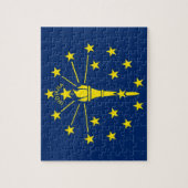 Puzzle mit der Flagge von Indiana Staat (Vertikal)