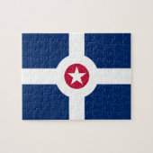 Puzzle mit der Flagge von Indianapolis Stadt (Horizontal)