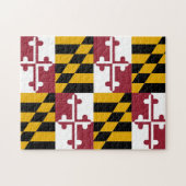 Puzzle mit der Flagge von Maryland Staat (Horizontal)