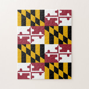 Puzzle mit der Flagge von Maryland Staat
