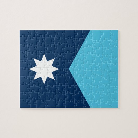 Puzzle mit der Flagge von Minnesota, USA (Horizontal)