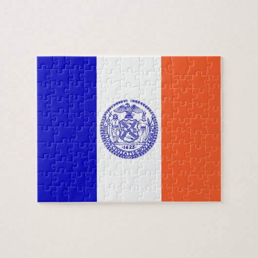 Puzzle mit der Flagge von New York City (Horizontal)