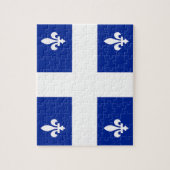 Puzzle mit der Flagge von Quebec, Kanada (Vertikal)