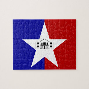 Puzzle mit der Flagge von San Antonio Stadt