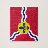 Puzzle mit der Flagge von St. Louis, Missouri (Vertikal)