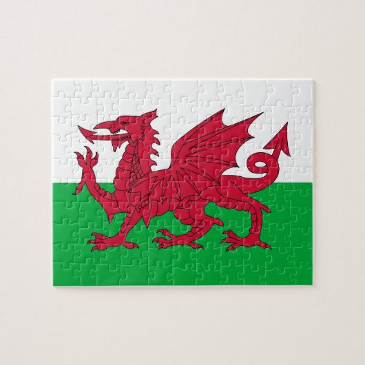 Puzzle mit der Flagge von Wales (Horizontal)