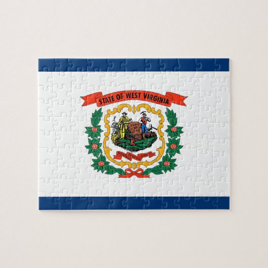 Puzzle mit der Flagge von West Virginia (Horizontal)