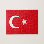 Puzzle mit der türkischen Flagge (Horizontal)