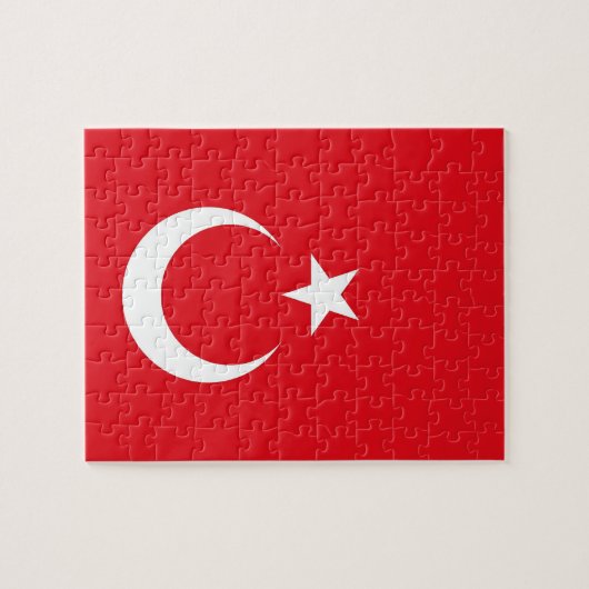Puzzle mit der türkischen Flagge (Horizontal)