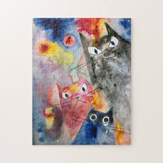 Puzzle mit drei Katzen (Vertikal)