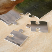 Puzzle mit einem Corgi-Bild und personalisiertem N (Seite)