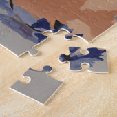 Puzzle mit Farbeffekt in blau (Seite)
