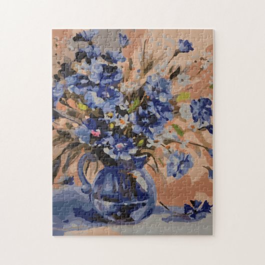 Puzzle mit Farbeffekt in blau (Vertikal)