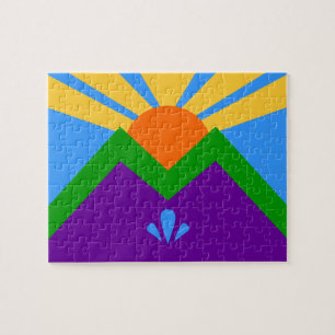 Puzzle mit Flag Manitou Springs, Colorado