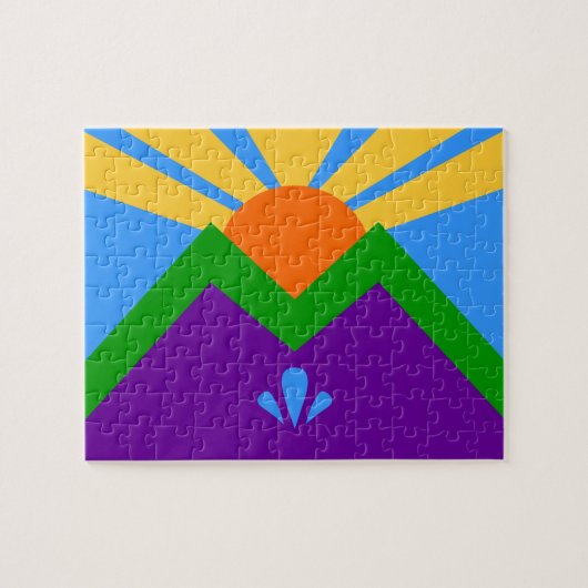 Puzzle mit Flag Manitou Springs, Colorado (Horizontal)