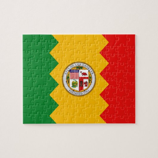 Puzzle mit Flag von Los Angeles, Kalifornien Staat (Horizontal)