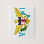 Puzzle mit Flagge der Jungfrau (Vertikal)