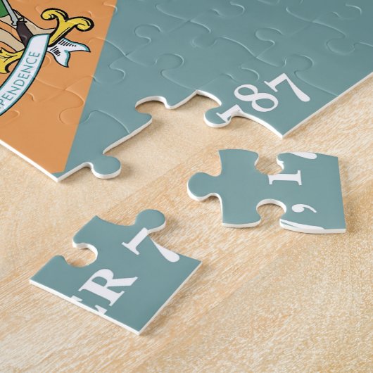 Puzzle mit Flagge des Delaware-Staat (Seite)