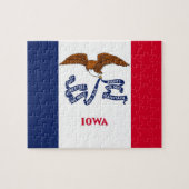 Puzzle mit Flagge des Iowa-Staat (Horizontal)