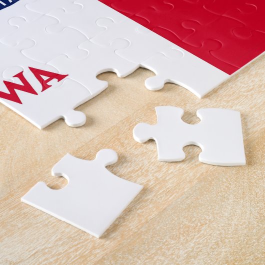 Puzzle mit Flagge des Iowa-Staat (Seite)