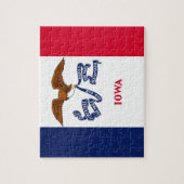 Puzzle mit Flagge des Iowa-Staat (Vertikal)