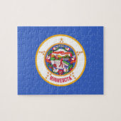 Puzzle mit Flagge des Minnesota-Staat (Horizontal)