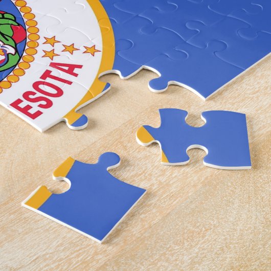 Puzzle mit Flagge des Minnesota-Staat (Seite)