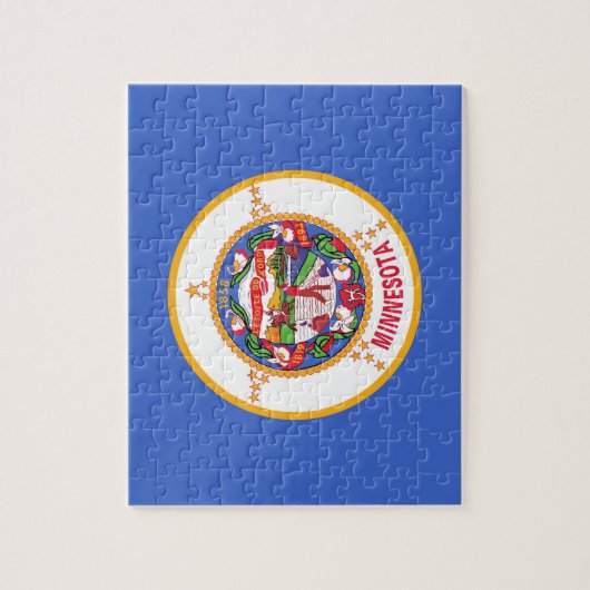 Puzzle mit Flagge des Minnesota-Staat (Vertikal)