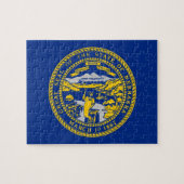 Puzzle mit Flagge des Nebraska-Staat (Horizontal)