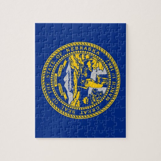 Puzzle mit Flagge des Nebraska-Staat (Vertikal)
