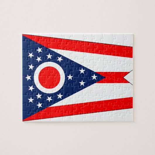 Puzzle mit Flagge des Ohio-Staat (Horizontal)