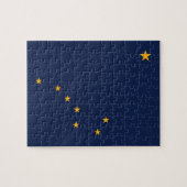 Puzzle mit Flagge des Staat Alaska (Horizontal)