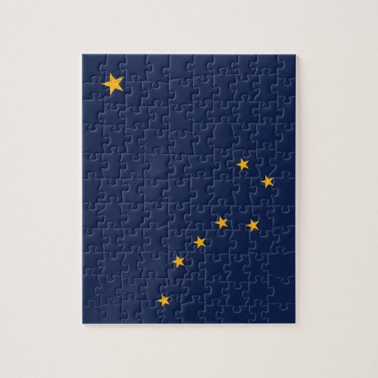 Puzzle mit Flagge des Staat Alaska (Vertikal)