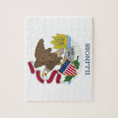 Puzzle mit Flagge des Staat Illinois (Vertikal)