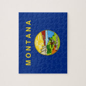 Puzzle mit Flagge des Staat Montana (Vertikal)
