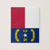 Puzzle mit Flagge des Staat North Carolina (Vertikal)