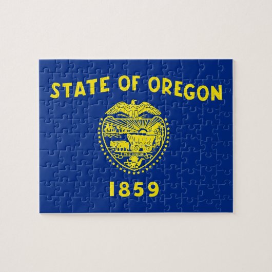 Puzzle mit Flagge des Staat Oregon (Horizontal)
