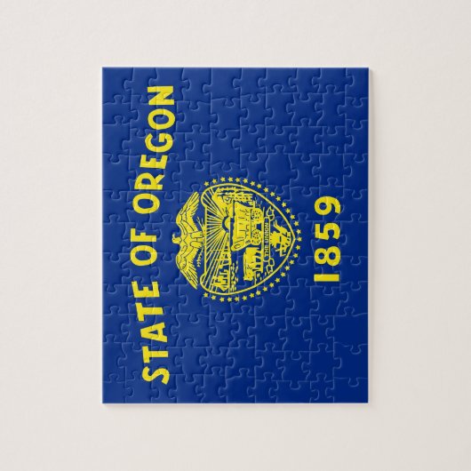 Puzzle mit Flagge des Staat Oregon (Vertikal)