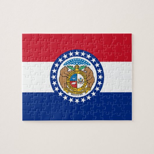 Puzzle mit Flagge des Staat von Missouri (Horizontal)