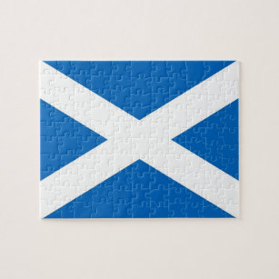 Puzzle mit Flagge Schottlands