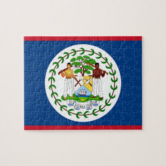 Puzzle mit Flagge von Belize (Horizontal)
