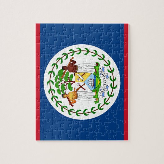 Puzzle mit Flagge von Belize (Vertikal)